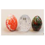 Bohemia/Bohdana Glass & Crystal Eggs-Czech/3 pc Bohemia/Bohdana Glass & Crystal Eggs-Czech/3 pc