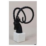 Metal Sculpture On Stone Base Metal Sculpture On Stone Base