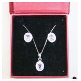 Sterling & Amethyst Necklace Set Sterling & Amethyst Necklace Set