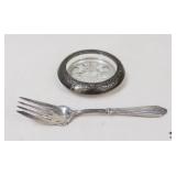 Sterling Fork & Coaster / 2pc Sterling Fork & Coaster / 2pc