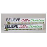 Wood Christmas Signs / 2 Pc Wood Christmas Signs / 2 Pc