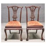 2 Chippendale Style Chairs with Ball/Claw Feet 2 Chippendale Style Chairs with Ball/Claw Feet
