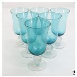 Aqua Blue Water/Tea Goblets / 8 Pc Aqua Blue Water/Tea Goblets / 8 Pc