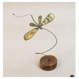 Brass & Wood Dragonfly Decor Brass & Wood Dragonfly Decor