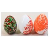 Bohemia/Bohdana Glass & Crystal Eggs-Czech/3 pc Bohemia/Bohdana Glass & Crystal Eggs-Czech/3 pc