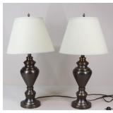 Pair of Metal Lamps / 2 pc Pair of Metal Lamps / 2 pc