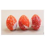 Bohemia/Bohdana Crystal/Glass Eggs / 3 pc