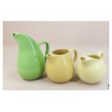 Lu-Ray, Casual Calif. Glazed Pitchers / 3 Pc