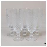 Crystal Iced Tea/Water Goblets / 5 Pc