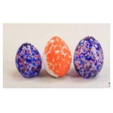 Bohemia/Bohdana Crystal & Glass Eggs / 3 pc