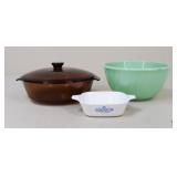 Fire King, Corning Ware / 3 Pc