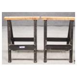 Pair of Iron Horse Saw Horses