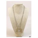 Sterling Silver Snowman Necklace