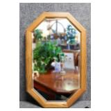 Framed Beveled Wall Mirror
