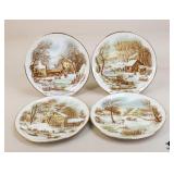 Heritage House Decorative Plates W/Stands