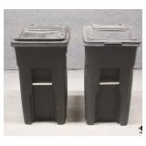 Toter 32 Gallon Rolling Trashcans / 2 pc