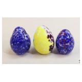 Bohemia/Bohdana Crystal/Glass Eggs / 3 pc