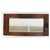 Framed Wall Mirror W/Hooks