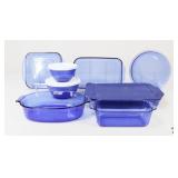 Blue Pyrex / 8 pc