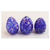 Bohemia/Bohdana Crystal & Glass Eggs / 3 pc