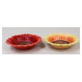 Pair Of Porcelain Sunflower Bowls