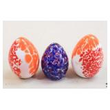 Bohemia/Bohdana Crystal & Glass Eggs / 3 pc