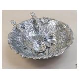 Arthur Court Serving Bowl w/Serving Utensils