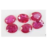 Ruby Gemstones / 6 pc