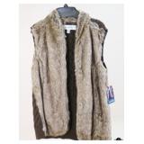 Sz M Sebby Faux Fur Vest NWT