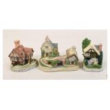 David Winter Cottages Collectible Figures/ 3pc