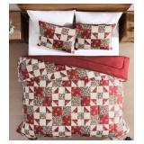 Sz K Christmas Cardinal Comforter Set /3 Pc NIP