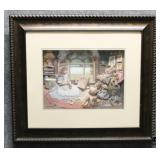 "Jenny Painting her bears" Print by J.Kruskamp