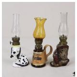 Decorative Oil Lamps / 3 Pc