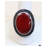 Sz 7.5 Sterling Ring w/ Stone