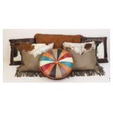 Decorative Leather & Cowhide Pillows / 6 pc