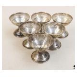 6 Sterling Pedestal Bowls / Cups