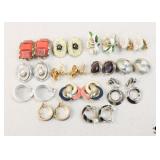 Clip On Earrings / 13 prs