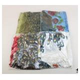 Assorted Beaded Silk Shawls / 4 pcs