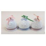 Lladro Ceramic Bells / 3 pc