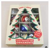 Shiny Brite Glass Ornaments w/ Box / 9 pc