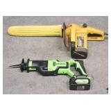 McCullough Chain Saw & Greenworks Trimmer