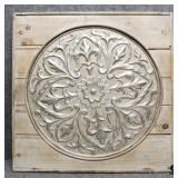 Embossed Metal & Wood Wall Panel