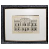 Original Architectural Etching by Campbell