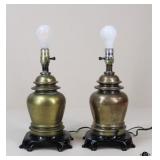 Pair of Brass Table Lamps