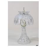 Crystal Cut Boudoir Lamp W/Frosted Design