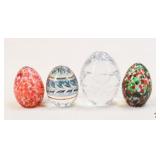 Bohemia/Bohdana Crystal Eggs / 4 pc