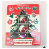 Shiny Brite Glass Ornaments w/ Box / 10 pc