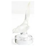 Lalique Crystal Pheasant Figurine - Signed