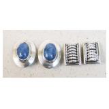 Sterling Clip On Earrings / 2 pr