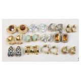 Clip On Earrings / 12 pr